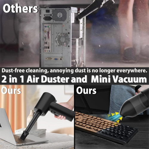 Compressed Air Duster,Electric Air Duster and Vacuum 2 in 1 1