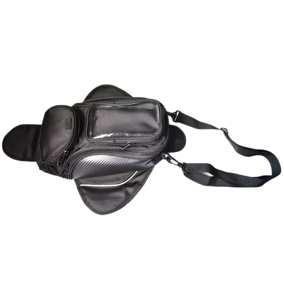 Motor Tank Bag Oil Fuel Tank Bag Magnetic Motorbike Saddle Bag Black 4851325202060
