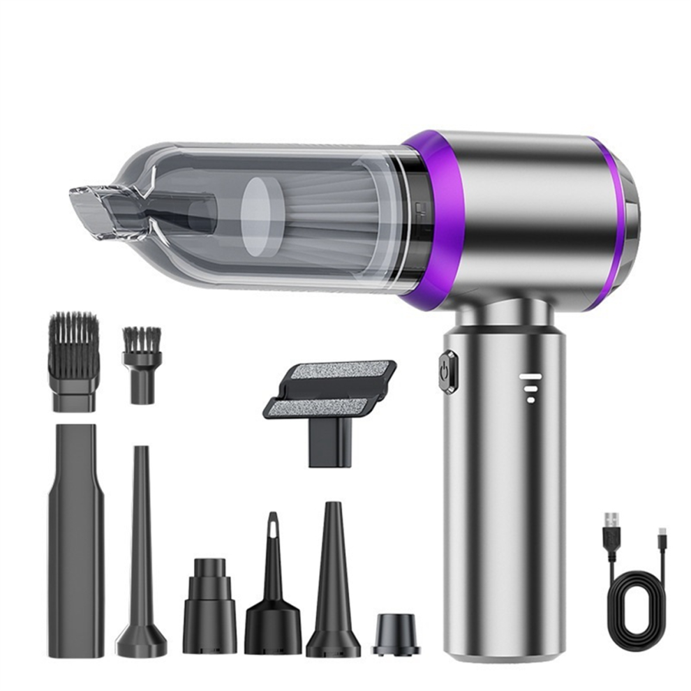Aspirateur à main avec souffleur d'air et pompe Argent