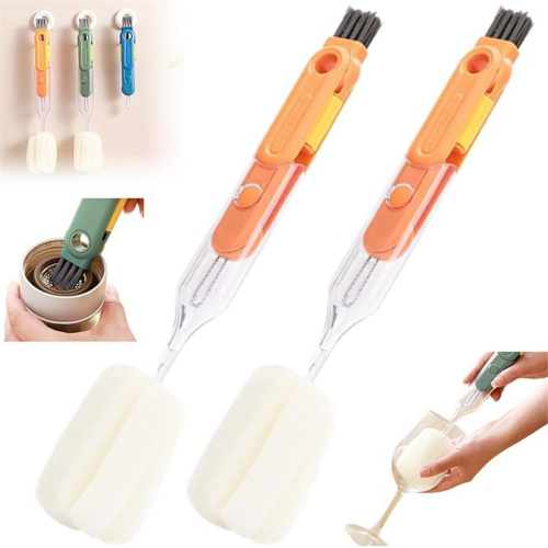 Use multi-function cup brush five-in-one sponge cup brush Green 2