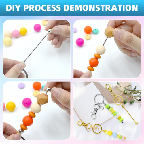20 Pieces Beadable Keychains Bars 2