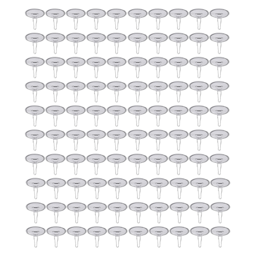100Pack Ceiling Hooks Adhesive Removable Wall Hanger