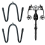 3-pack cowboyhattställ för vägg, hatthängare (inga hattar) 5