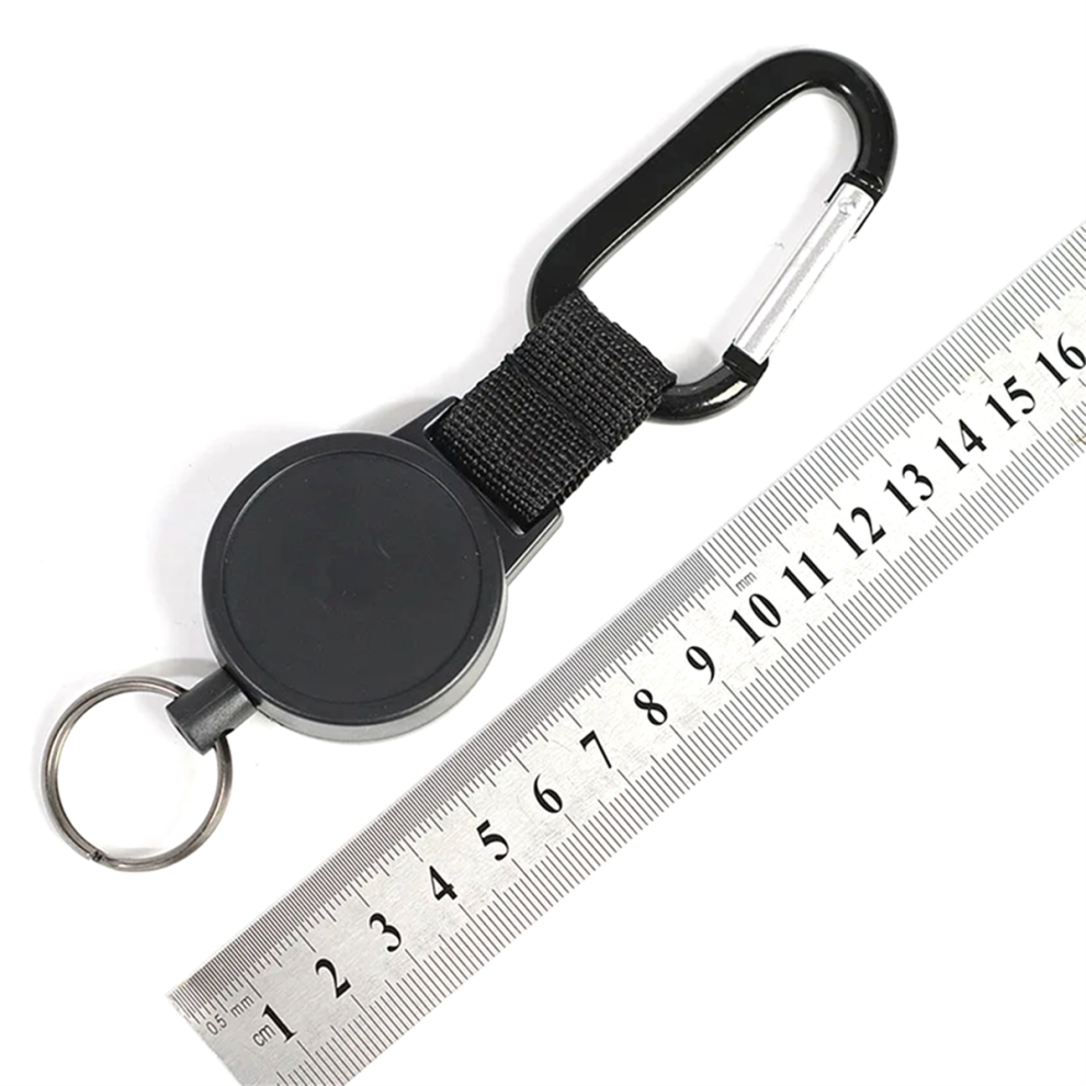 Porte-clés rétractable avec design en fil d'acier, type standard