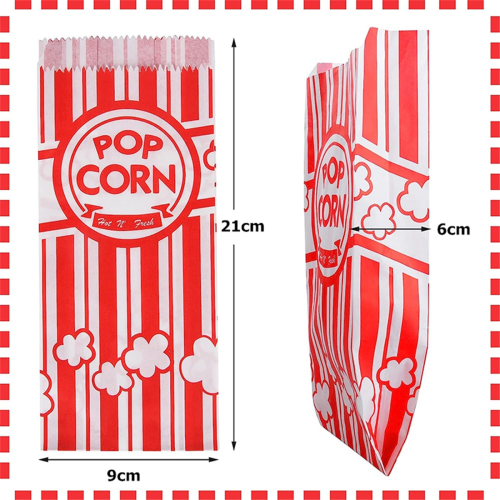 Sacchetti per popcorn in carta, a prova di perdite, per feste 1
