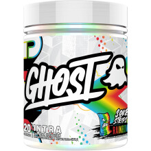 GHOST Intra Workout Powder, Sour Strips Rainbow - BCAAs, & EAAs