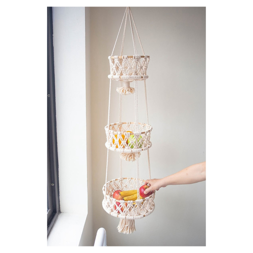 Tassel Hanging Basket Bohemian Home Decor C 1