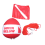 Diving Float Ball Inflation Buoy Float Ball & Flag with Rope 1