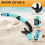 Σωλήνας ξηρού αναπνευστήρα Easy Breath Scuba Diving Splash Guard Top Valve D 6