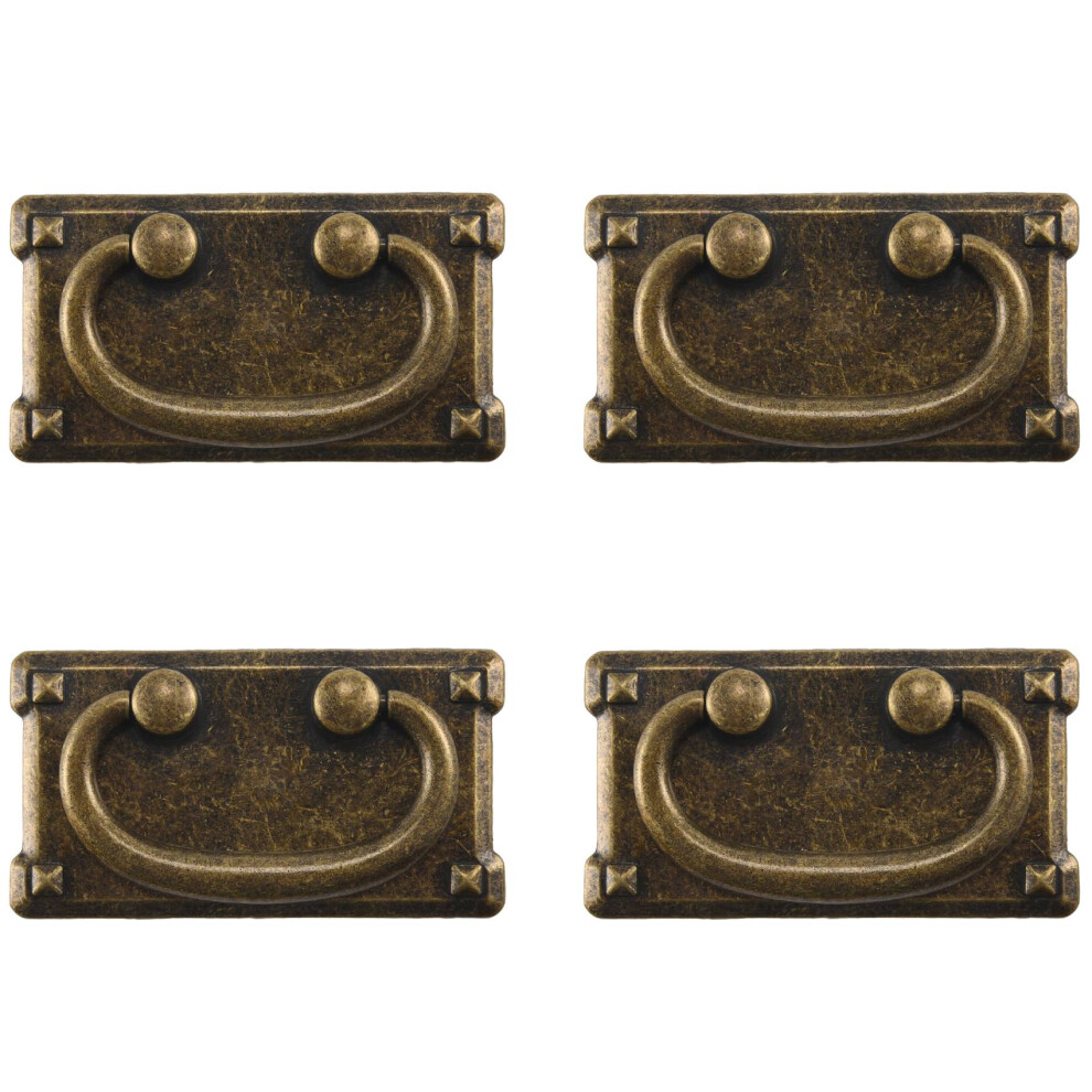 4Pcs Vintage Antique Bronze Drawer Ring Pull Handles,Furniture Handle 4851792482675