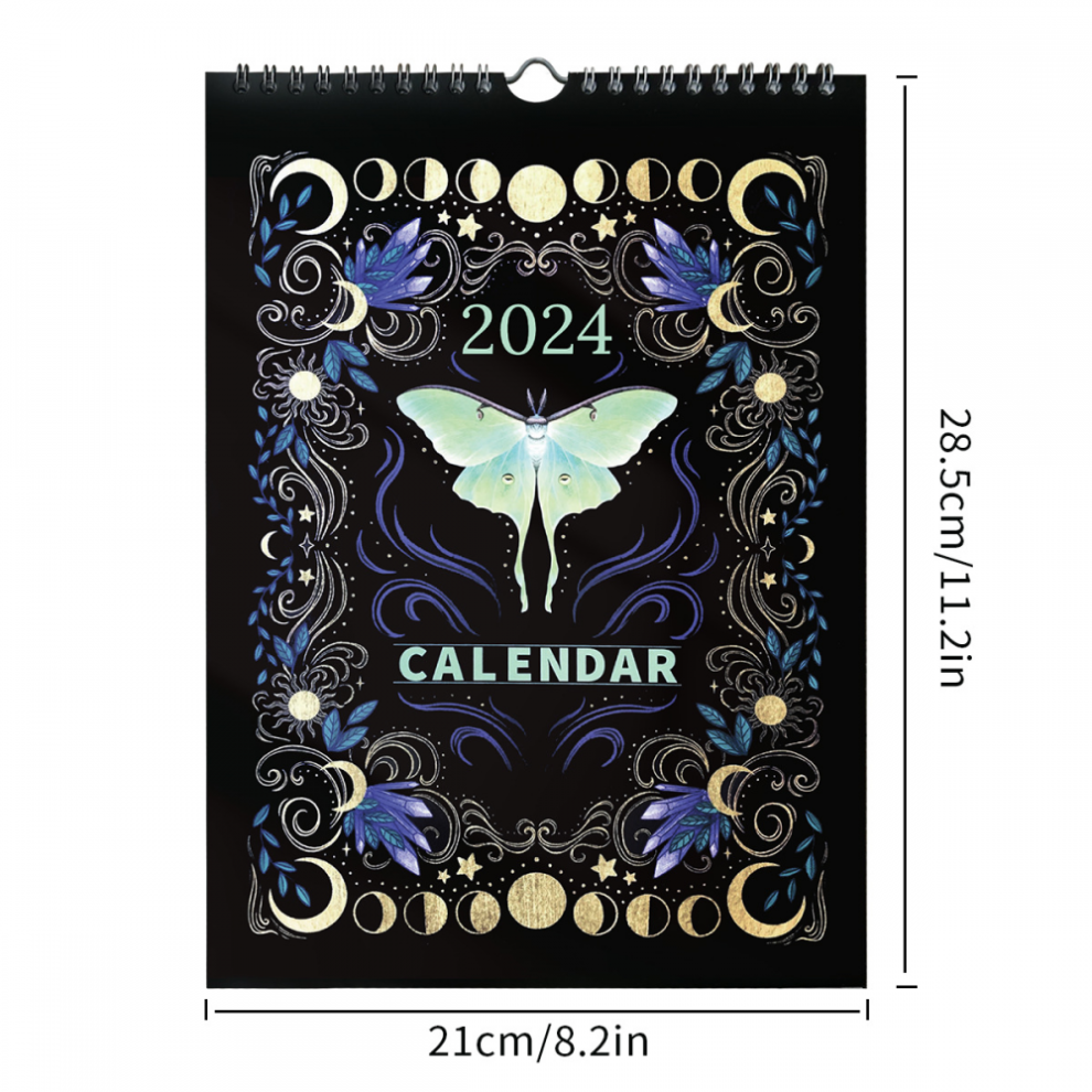 Calendrier papillon, forêt sombre, décoration de Noël