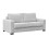 Sofa Bed 3 Seater Paris Light Grey Velour Fabric 1