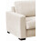 Sofa Bed 3 Seater Paris Cream Velour Fabric 2
