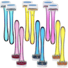 12 Pieces Women's Razor Bikini Trimmer Durable Travel Accessories Women Razors Shaver Pubic Hair Removal Beauty Razor T-type Razor for Body Cosmetic T