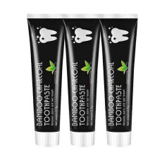 3pcs Bamboo Charcoal Toothpaste Refreshing Mint Flavor Oral Hygiene Cleaning Remove Tooth Stains Teeth Whitening Black Toothpaste