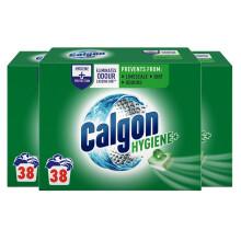 3 x Calgon Hygiene Plus Washing Machine Water Softener 38 Tablets Total 114