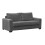 Sofa Bed 3 Seater Paris Grey Velour Fabric 1