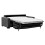 Sofa Bed 3 Seater Paris Grey Velour Fabric 3