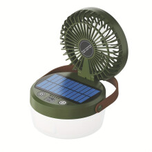 (1pc) A Solar-Powered LED Lamp That Doubles As A Rechargeable Outdoor Travel Fan, Featuring A New Portable Design. This USB Rechargeable Camping Fan