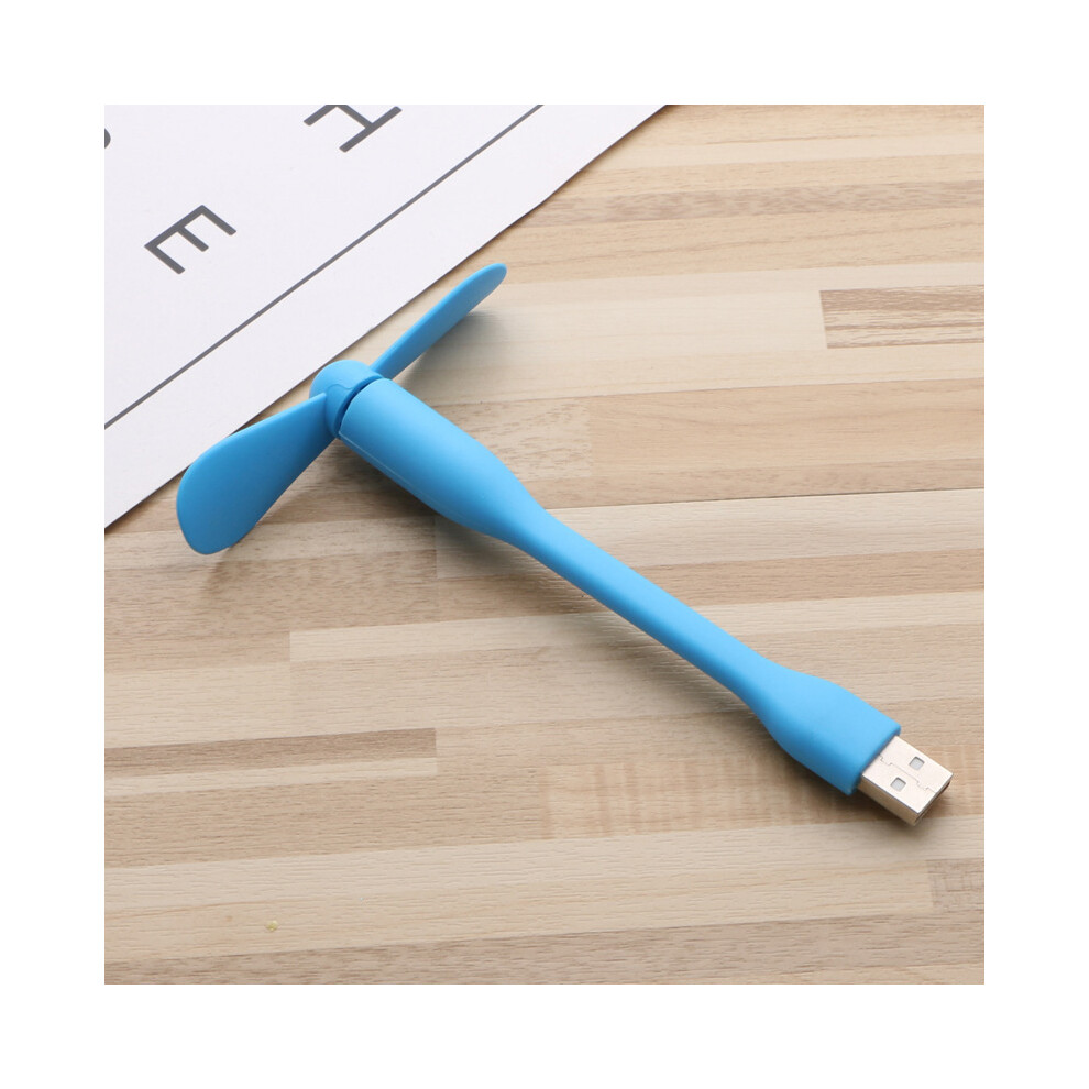 Photos - Other for Mobile 48 Pcs Portable USB Mini Fan Flexible Bendable Summer Cooling Gadget for Laptop PC Bank Electric Portable Hand Cool F(Blue)