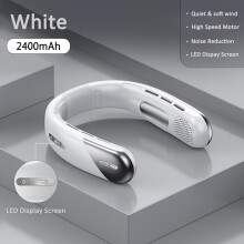 (White) 1pc Rechargeable Wearable Air Conditioner, Neck Fan Portable, Bladeless Neck Fan, Wearable Fan, Cooling Fan, Air Cooler Fan, Portable Air Conditioner