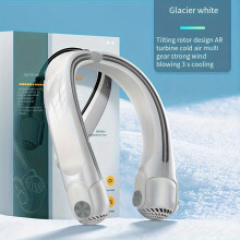 (White) [Portable Neck Fan] Rechargeable Bladeless Portable Neck Fan | 360 Rotatable Airflow, Wearable, Adjustable Speeds, Perfect for Indoor & Outdoor Use