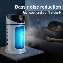 (White) Portable Air Conditioner with USB Humidifier - 6-Speed Cooling Fan, 3-Second Cooling, 6H Timer, 1C Electricity for 7 Days, Compact Design