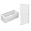 NES Home Nes Home 1700mm Square Bath, Square 800mm Bath Screen with Towel Bar 1