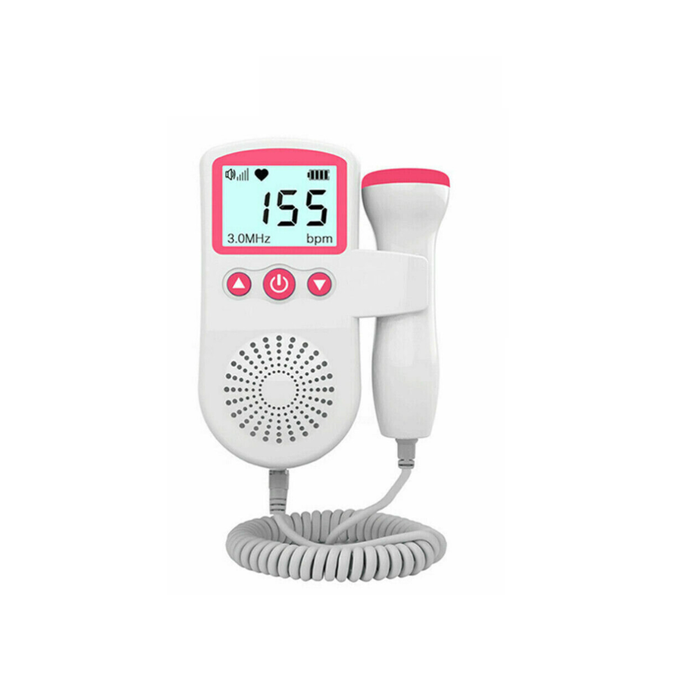 Fetal Doppler Detector Baby Heart Beat Rate Probe Prenatal Monitor Ultrasonic P3