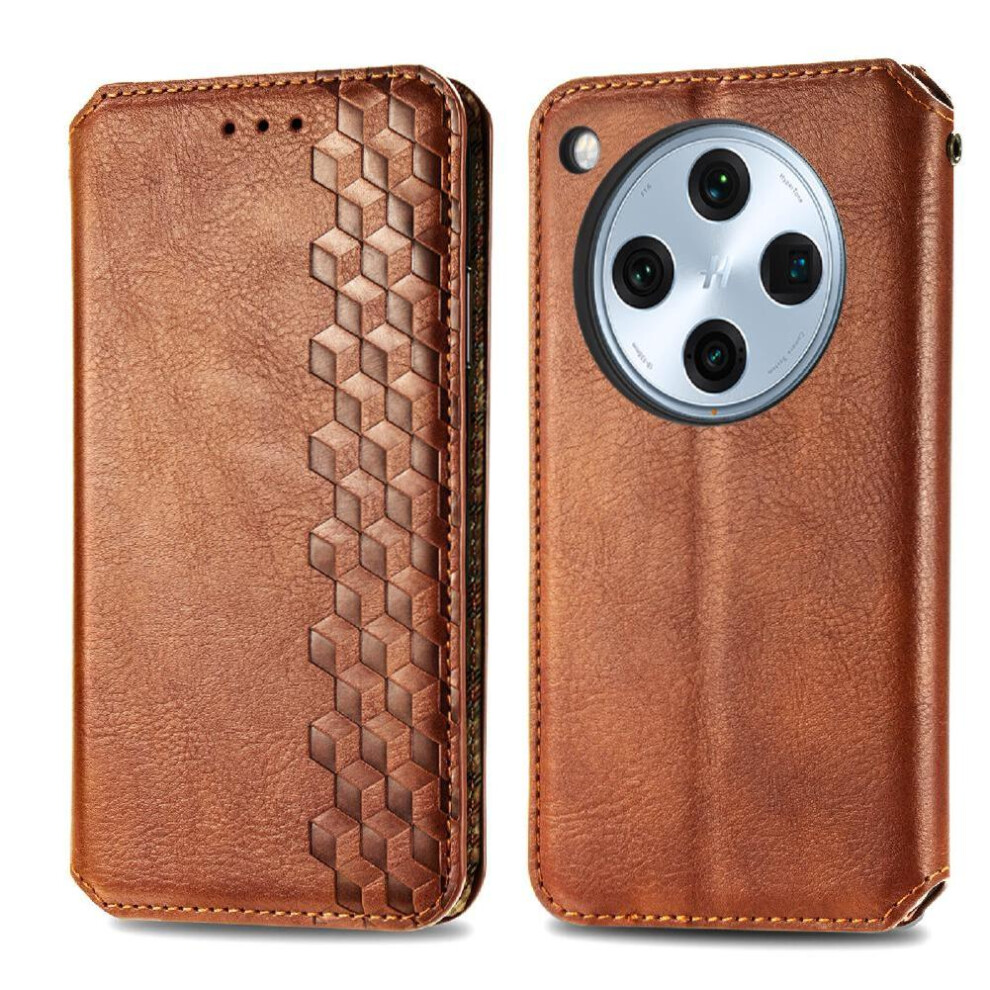 (Brown) Flip Case For Oppo Find X8s Fashion Design Leather Case Flip Cover Exquisite Business Wallet Function Brown 764563539659