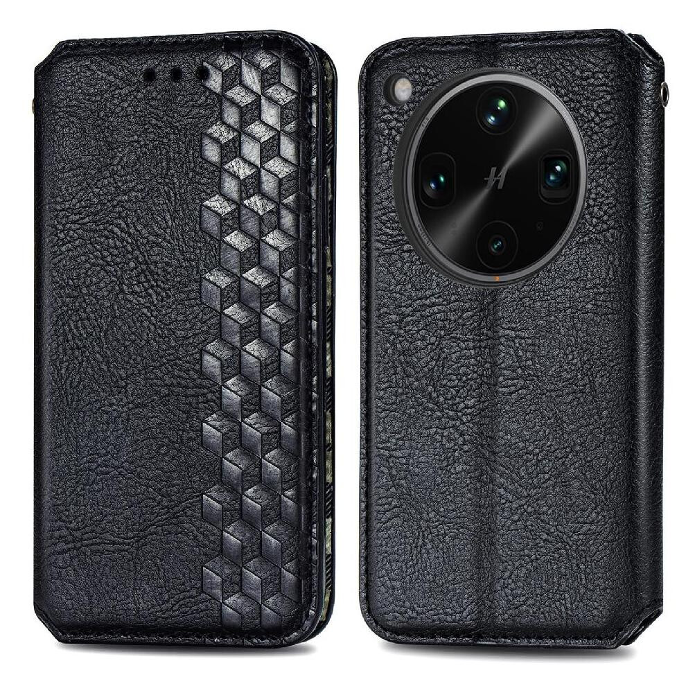 (Black) Flip Case For Oppo Find X8 Ultra Flip Cover Wallet Function Leather Case Exquisite Business Fashion Design Black 764563539680