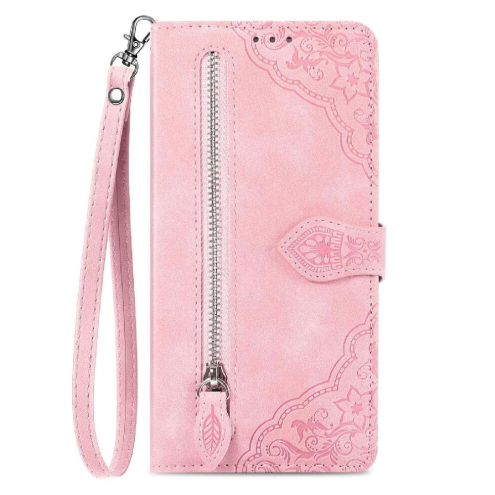 Photos - Case   for Oppo Find X8s Plus Flip Zipper Style Business Wallet Multi-color Multi-card Slot(Pink)