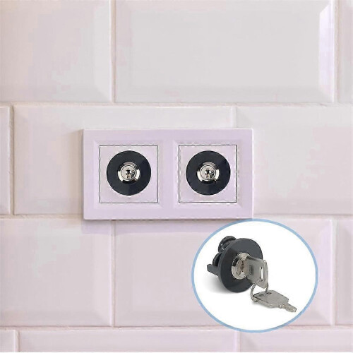 (As show, One size) Socket Lock, Lockable Socket,4pcs Sockets Child Lock, Socket Protection, Child Lock, Widely Used In 1