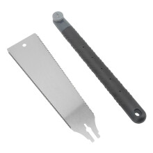 (As show, One size) Hand Pull Saw TPR Handle Wear Resistant Incisive High Carbon Steel Japanese Double Edge Saw for Woodworking
