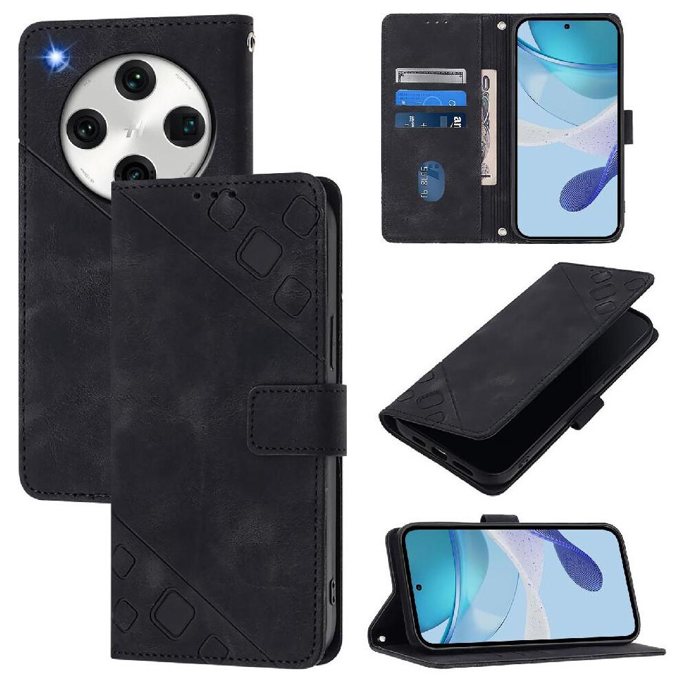 (Black) Case For Oppo Find X8 Pro Card Holder Magnetic Leather Wallet Flip Cover Black 764563541218