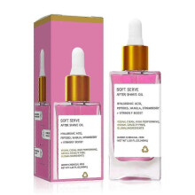 (2Pcs) Strawberry Vanilla After Shave Oil for Smooth Skin, Soft Serve After Shave Oil, Deeply Hydrating, Prevent Ingrown Hairs & Dryness