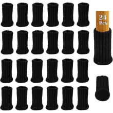 24 Pack Chair Leg Socks with Felt Pads High Elastic Knitted Furniture Protectors