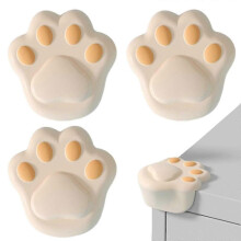 Cartoon Table Corner Protector Cat Paw Shape Corner Protector Furniture Corner Edge Adhesive Baby and Kids Silicone Table for Tables and Furniture Cor