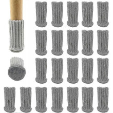 24 Pcs Knitted Furniture Pads,chair Socks High Elastic Floor Protectors Non Slip Chair Leg Feet Socks Covers Furniture Caps Set - MMIAO