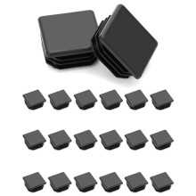 20 PCS 30 x 30 mm slat caps for square tube, square black plastic cap end for pipe tube, end caps