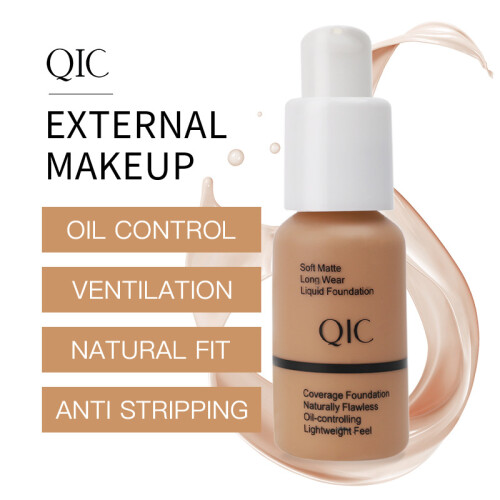 (Sand #5) QIC Matte Liquid Foundation Oil Control Flawless Moisturizing Full Coverage 1