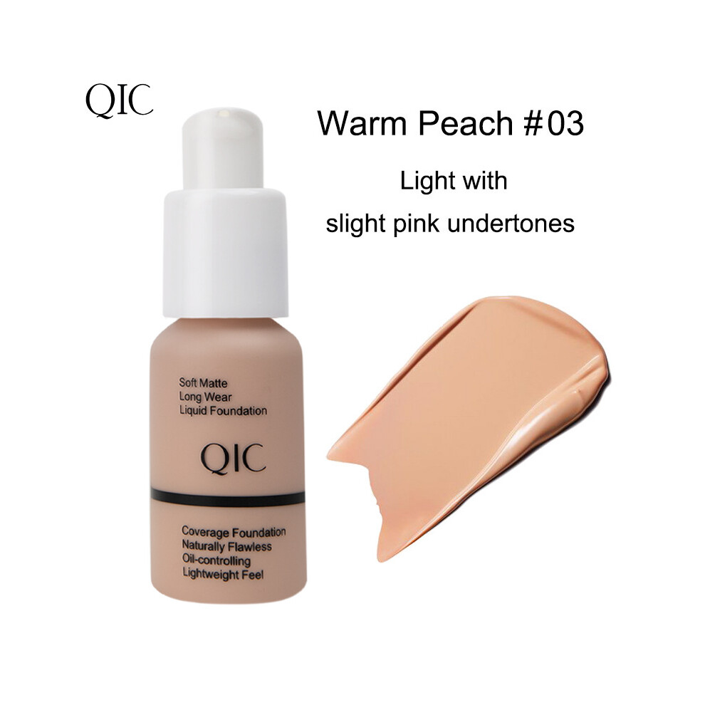 Gopatriot Memory Peach (Warm #03) Qic Matte Liquid Foundation Oil Control Flawless Moisturizing Full Coverage