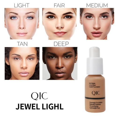 (Warm Peach #03) QIC Matte Liquid Foundation Oil Control Flawless Moisturizing Full Coverage 2