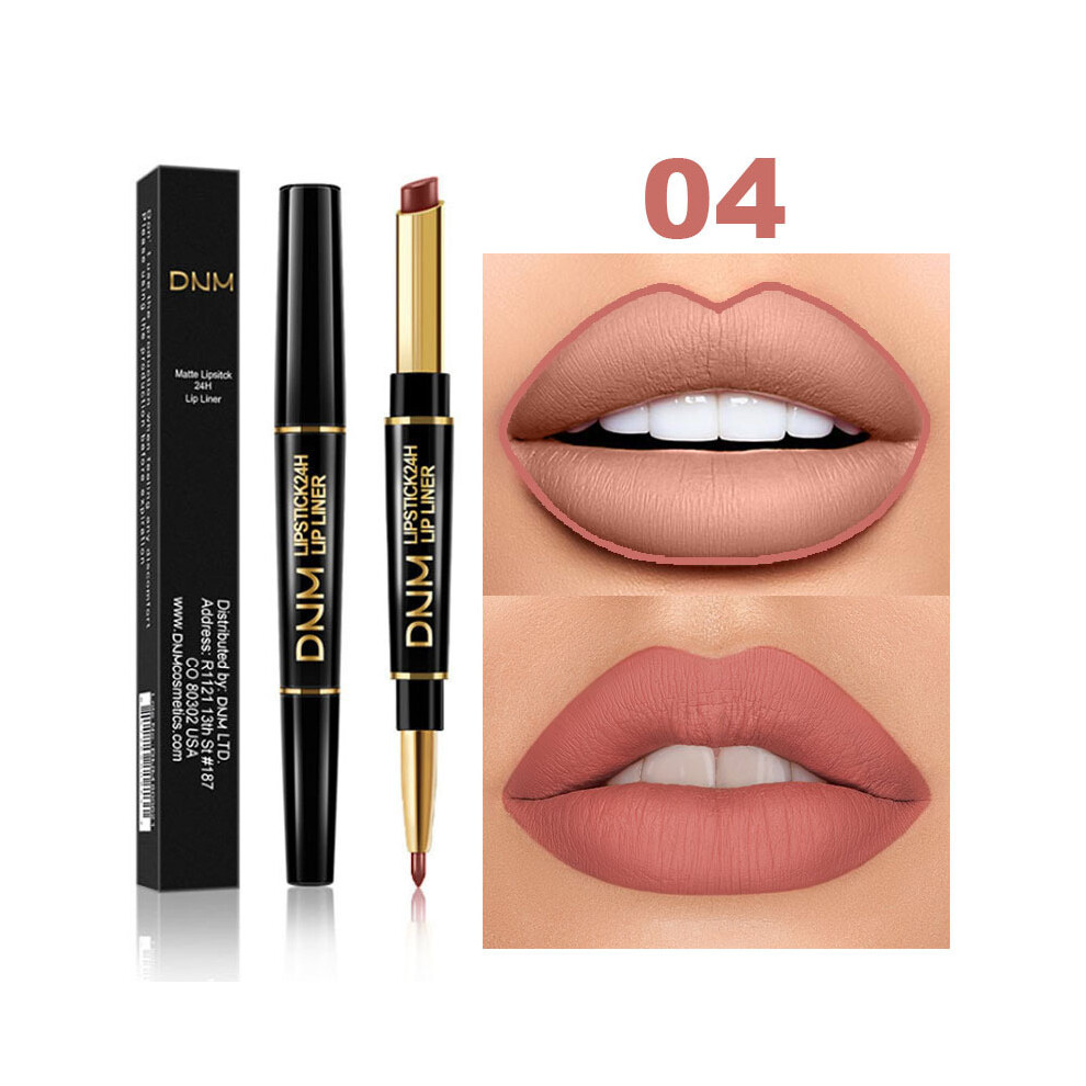 Gopatriot Memory (#04) Double Head Lipstick Lip Liner Waterproof Pencil Pen Matte Long Lasting Makeup