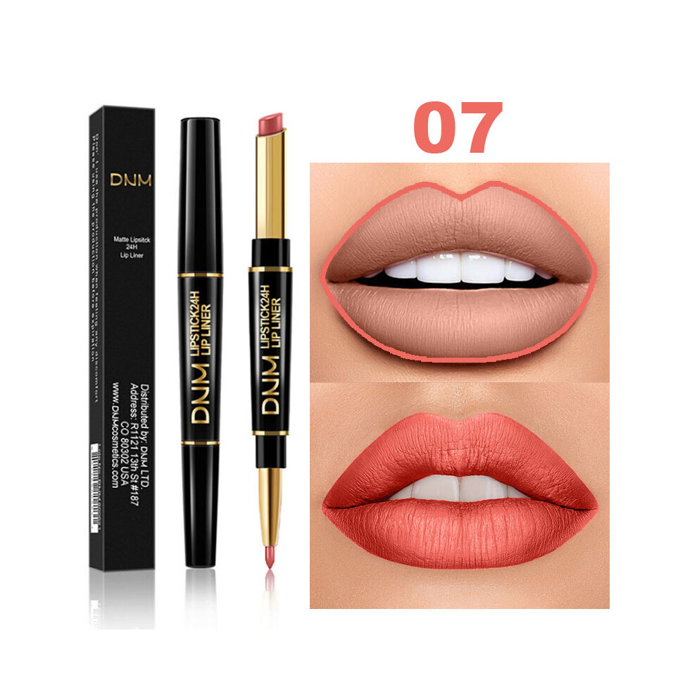 Gopatriot Memory (#07) Double Head Lipstick Lip Liner Waterproof Pencil Pen Matte Long Lasting Makeup