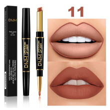 (#11) Double Head Lipstick Lip Liner Waterproof Pencil Pen Matte Long Lasting Makeup