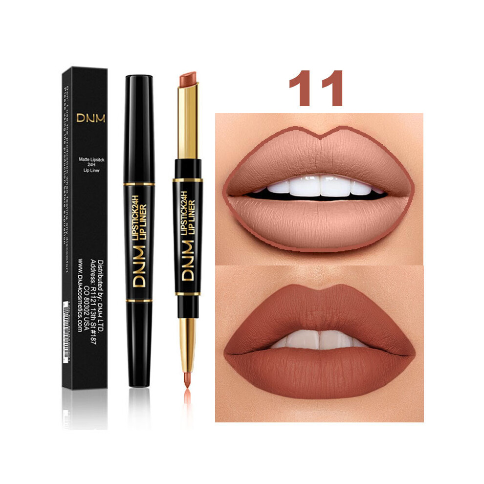 Gopatriot Memory (#11) Double Head Lipstick Lip Liner Waterproof Pencil Pen Matte Long Lasting Makeup