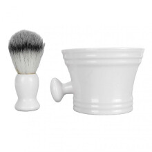 Men Beard Foaming Brush Set Soap Bowl Brush Rack Rich Foam Soft Hair Beard Grooming Brush Kit f54