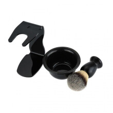 Three-in-one shaving soap bowl + shaving brush + shaving rack, men's beard cleaning tool