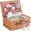 Trendi Premium Wicker Picnic Basket Set for 4 Persons 1